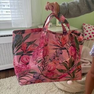 CONSUELA pink print amazing travel bag with long and short straps